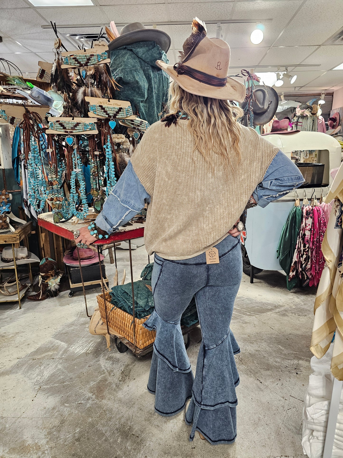 Denim Flare Leggings