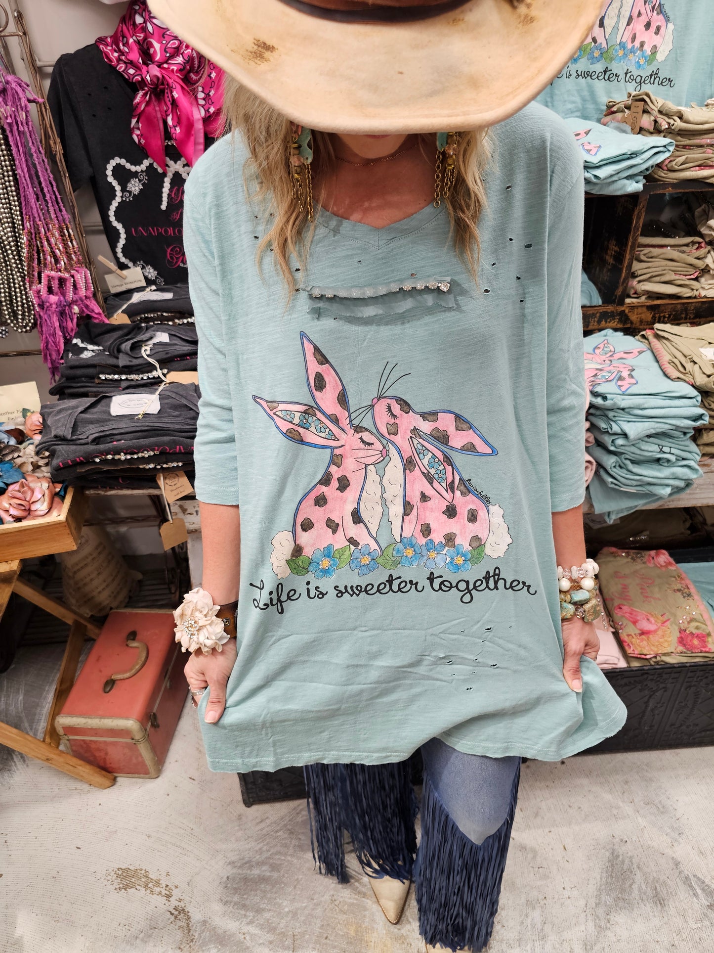 Life is Sweeter Tattered Shirt