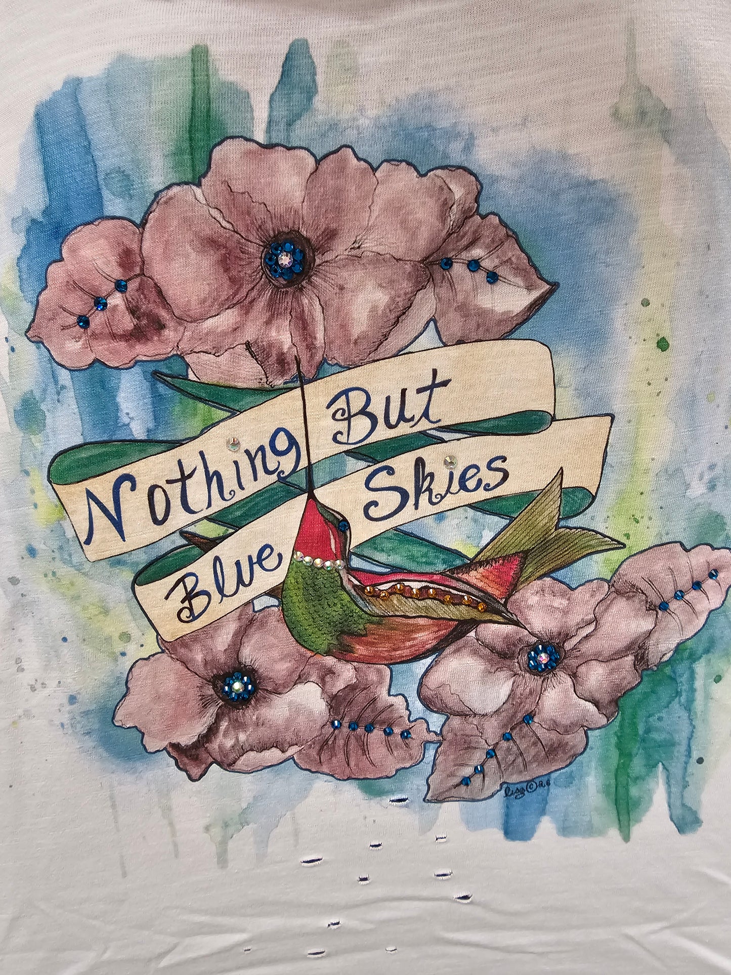 Nothing But Blue Skies Tattered Tee