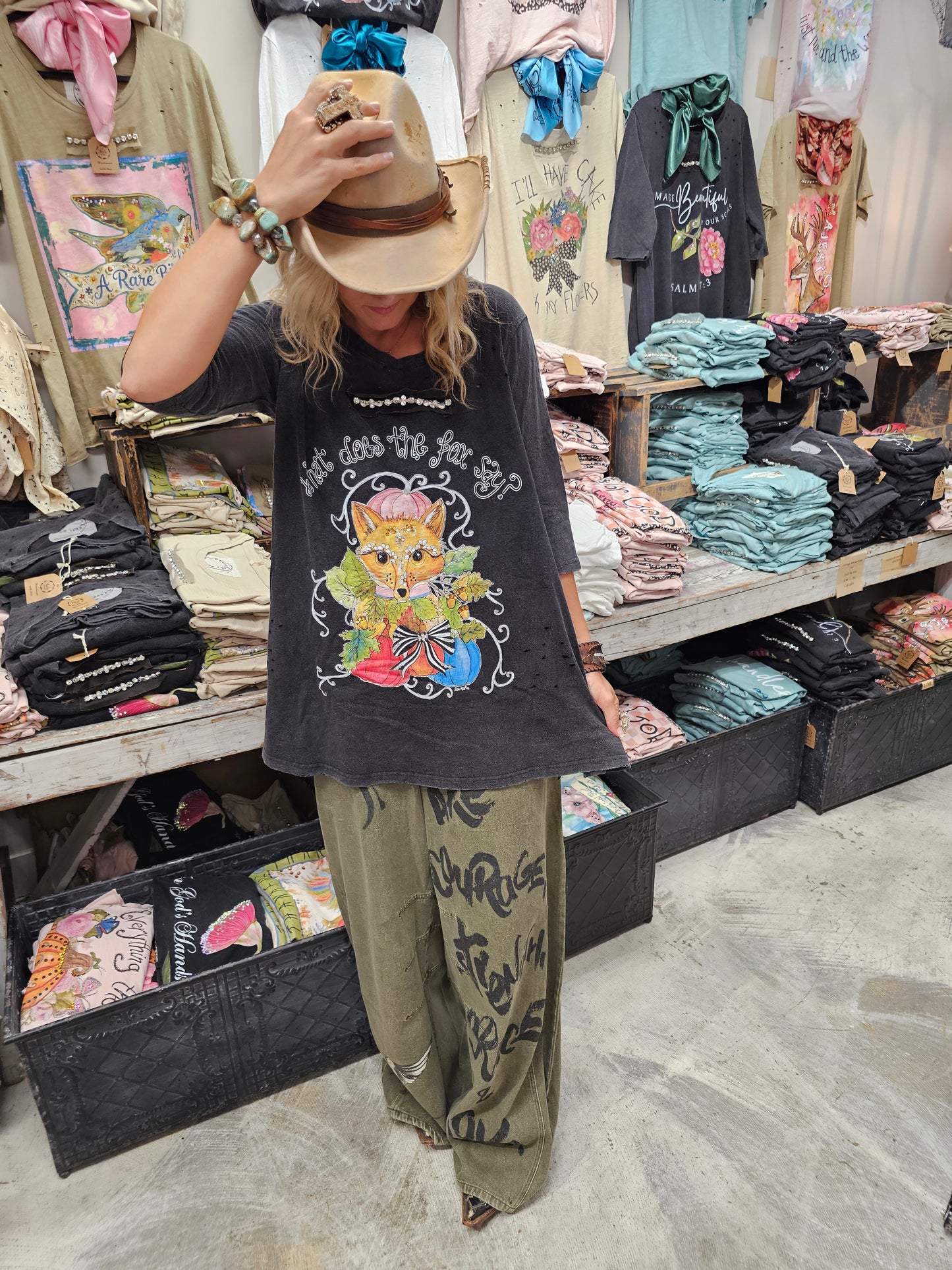 What Does The Fox Say Tattered Tee