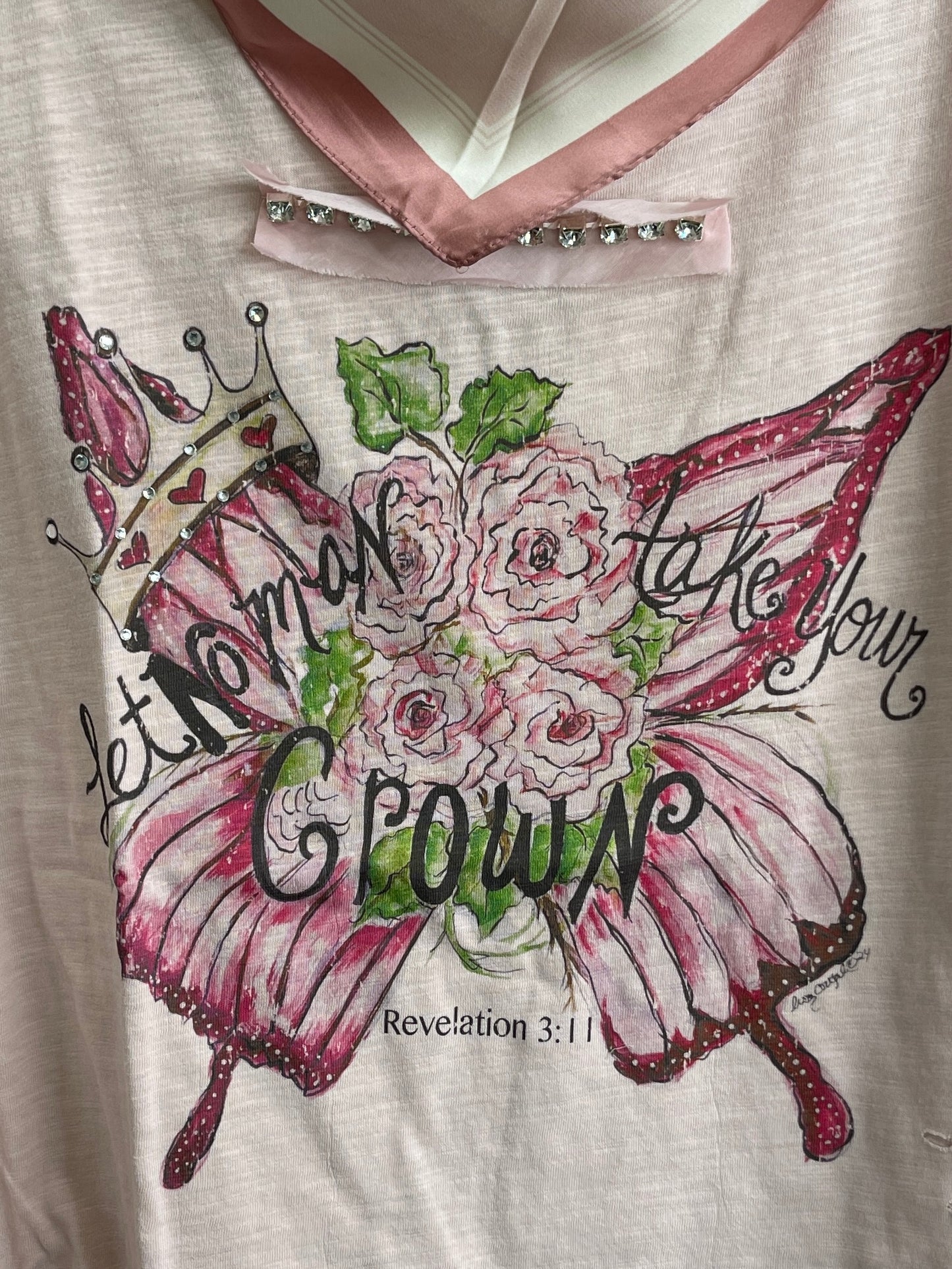 Crown Butterfly Tattered Shirt