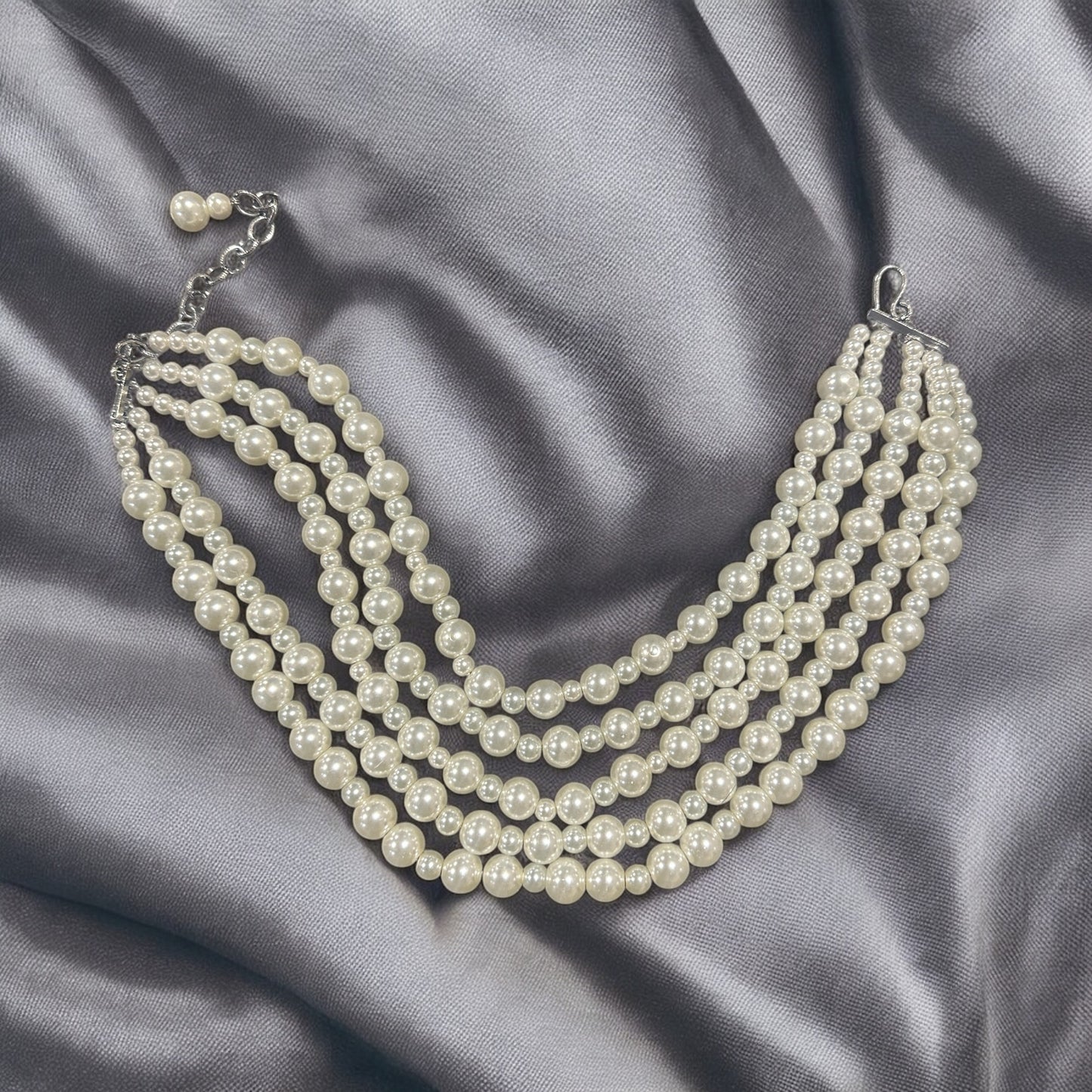 "Is It Real" 5 Strand Cream Pearls