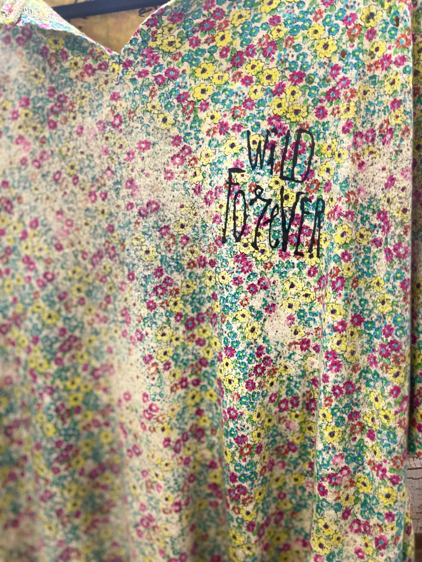 Distressed Wild Forever Pocket tee