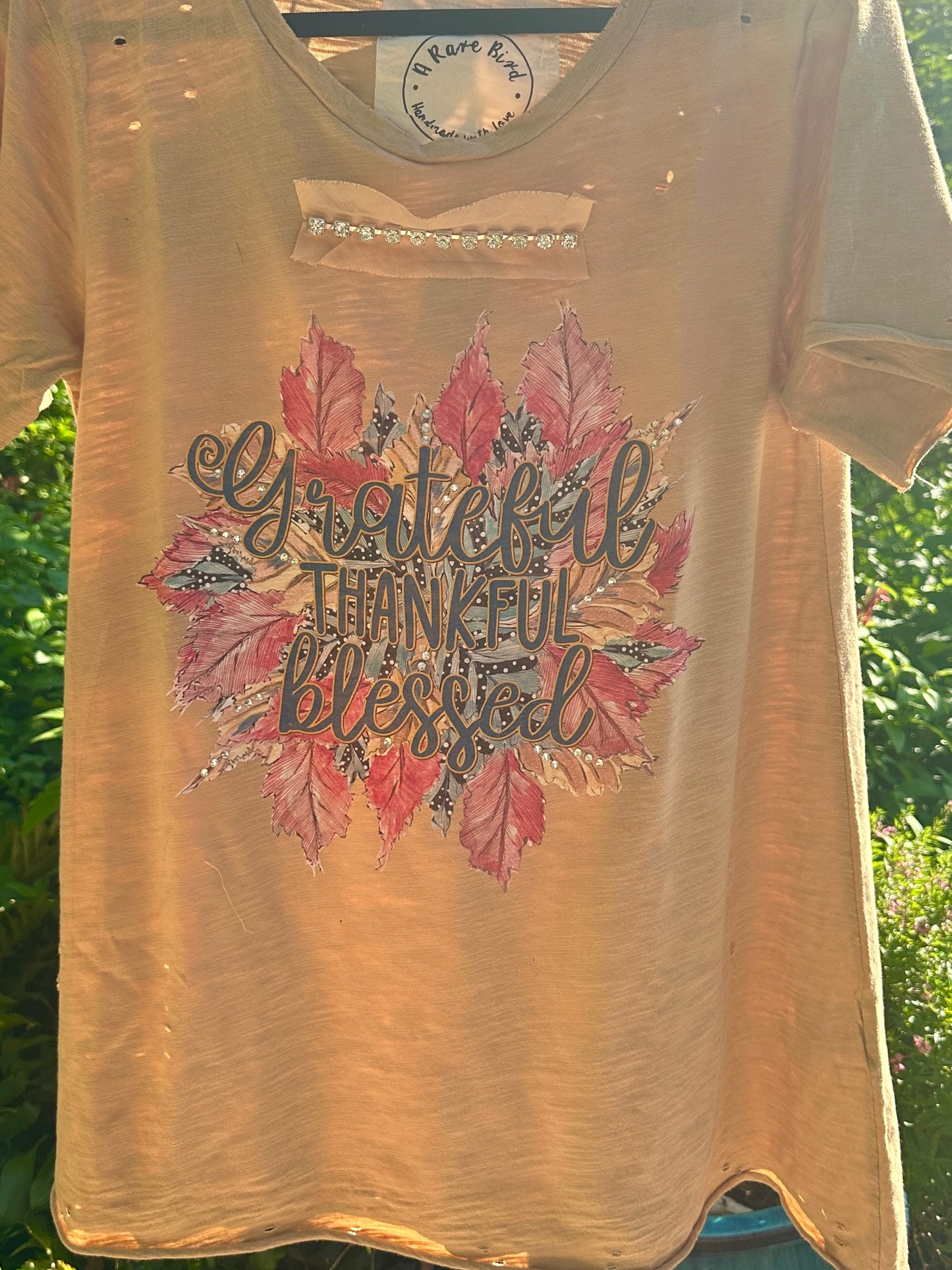 Grateful-Thankful-Blessed Tattered Shirt