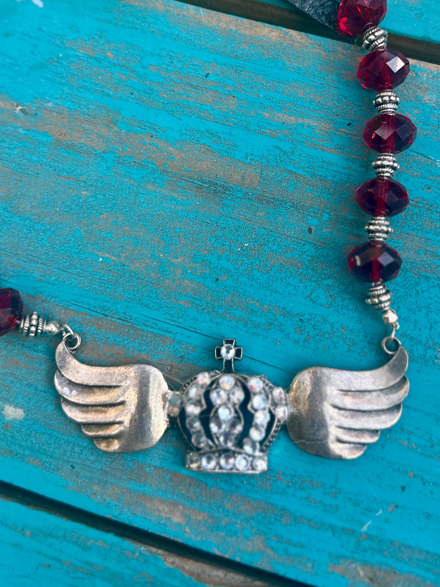 Ruby Winged Royalty Necklace