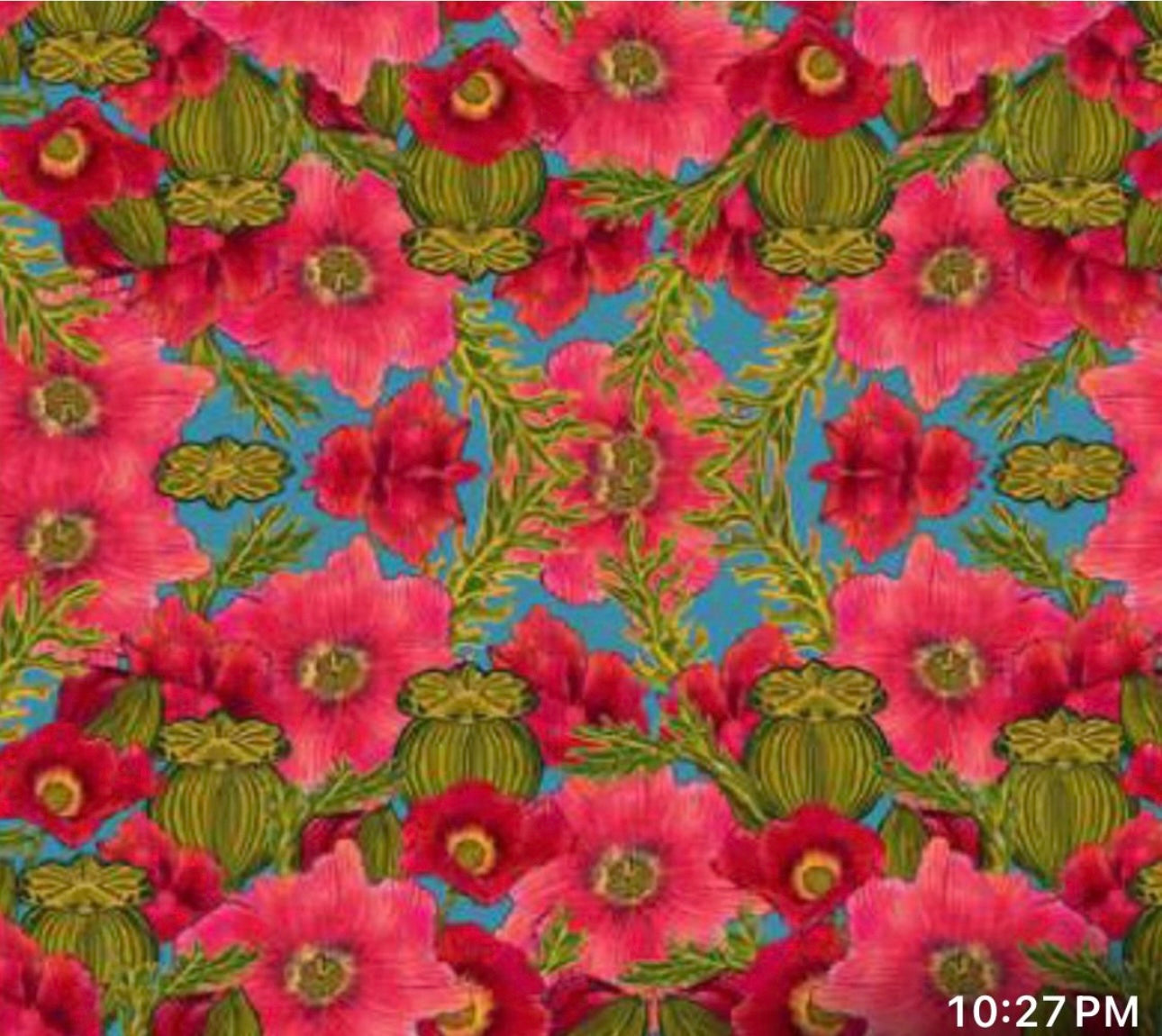 Beautiful Poppy Fields Linen Softie