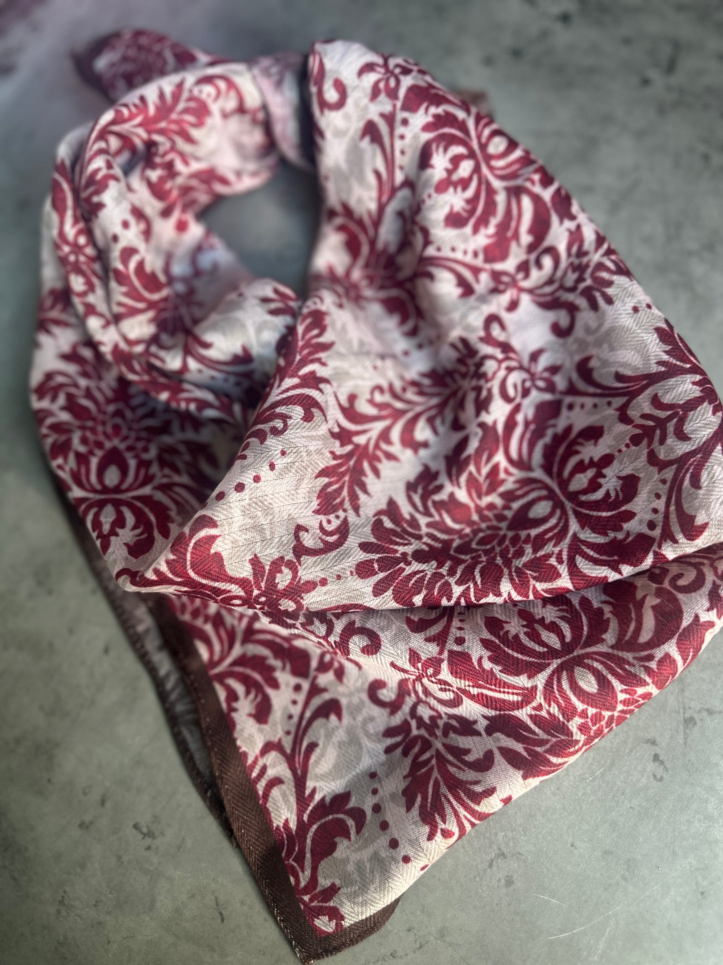 Cranberry Paisley Wild Rag