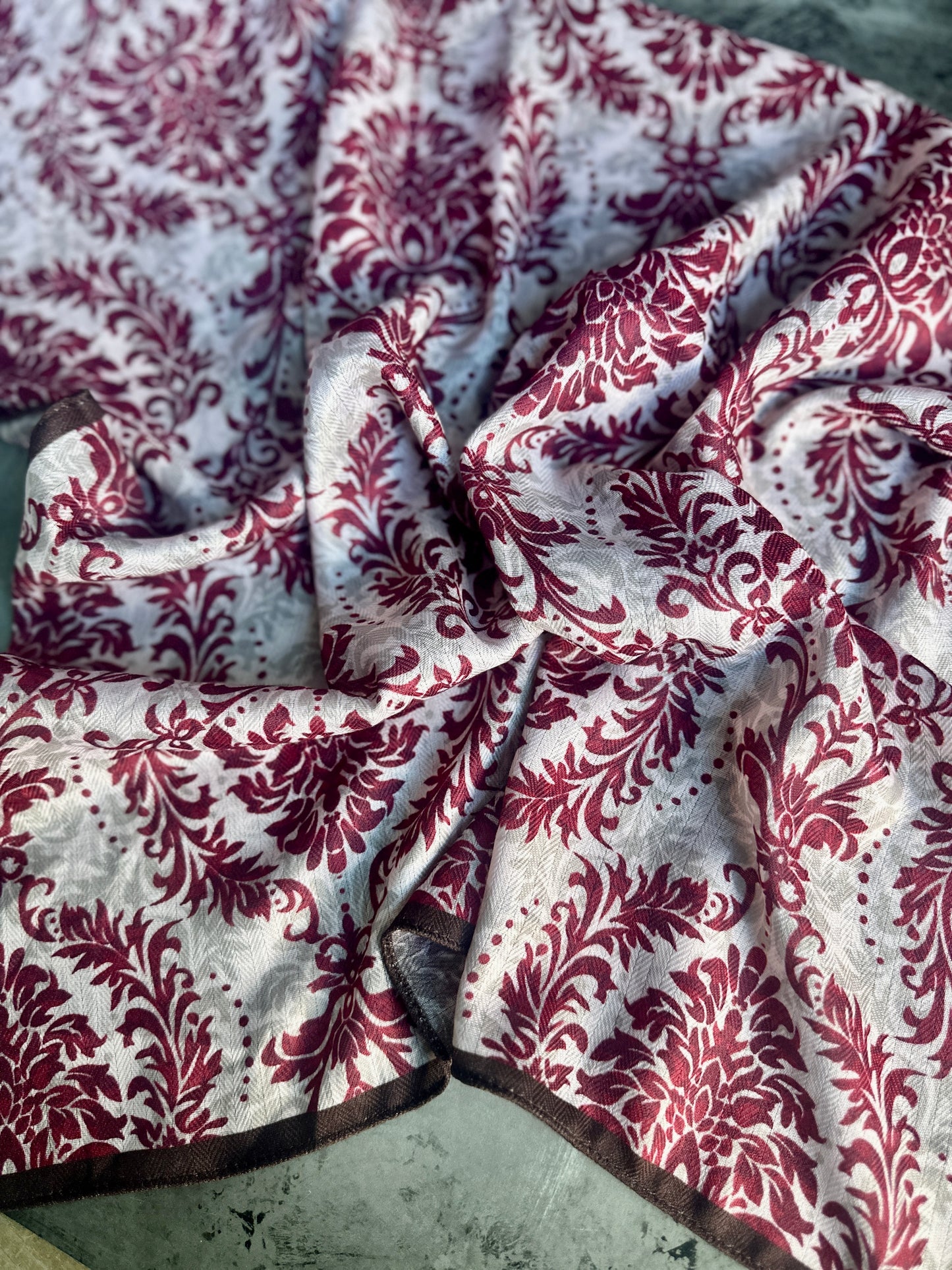 Cranberry Paisley Wild Rag