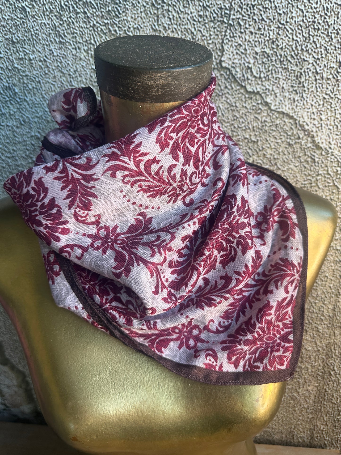 Cranberry Paisley Wild Rag
