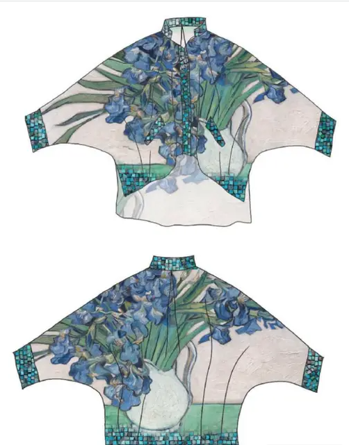 Iris Modal Satin Kimono
