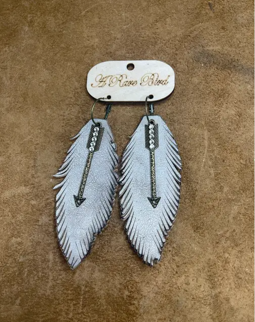 "Follow Your Arrow" Dirty White Earrings