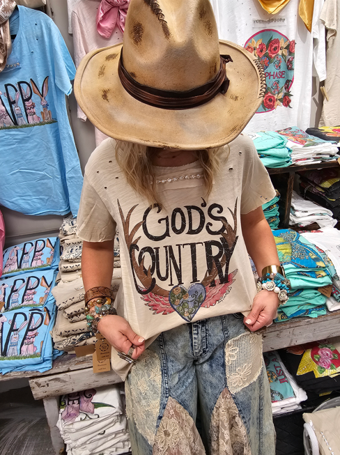 God's Country Tattered Shirt