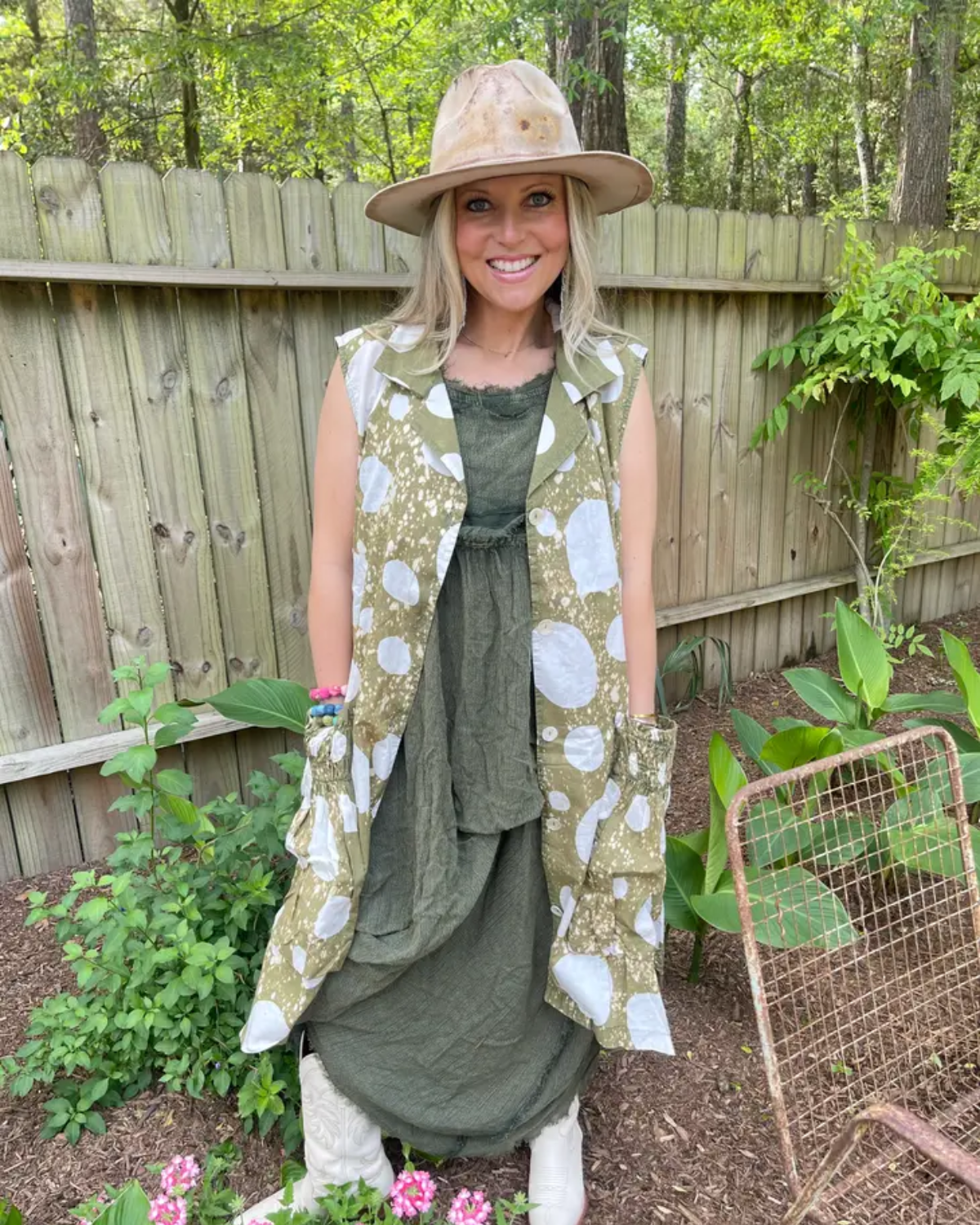 Dotty Funky Pocket Duster/Dress