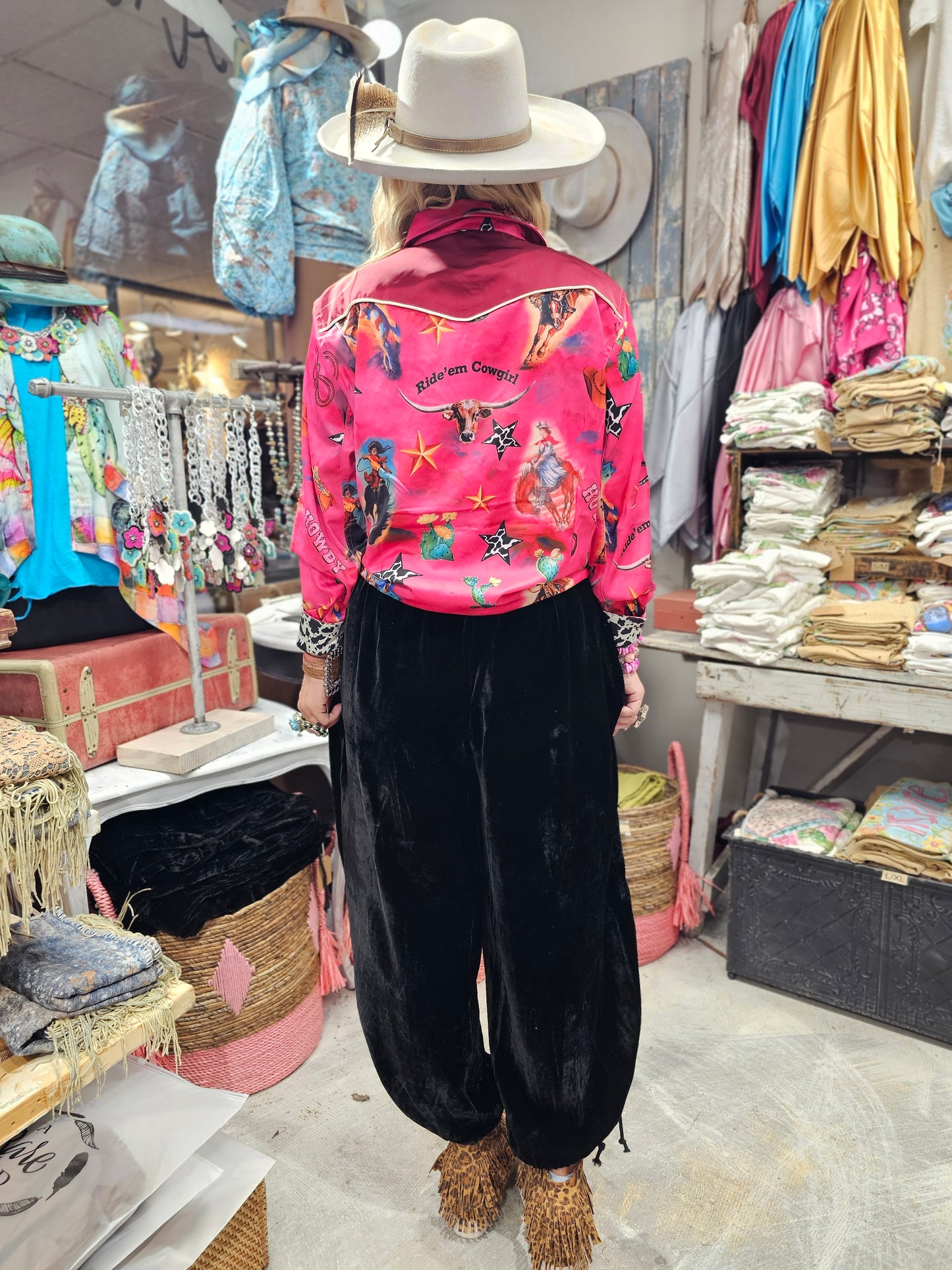 Black Velvet and Pearls Pants