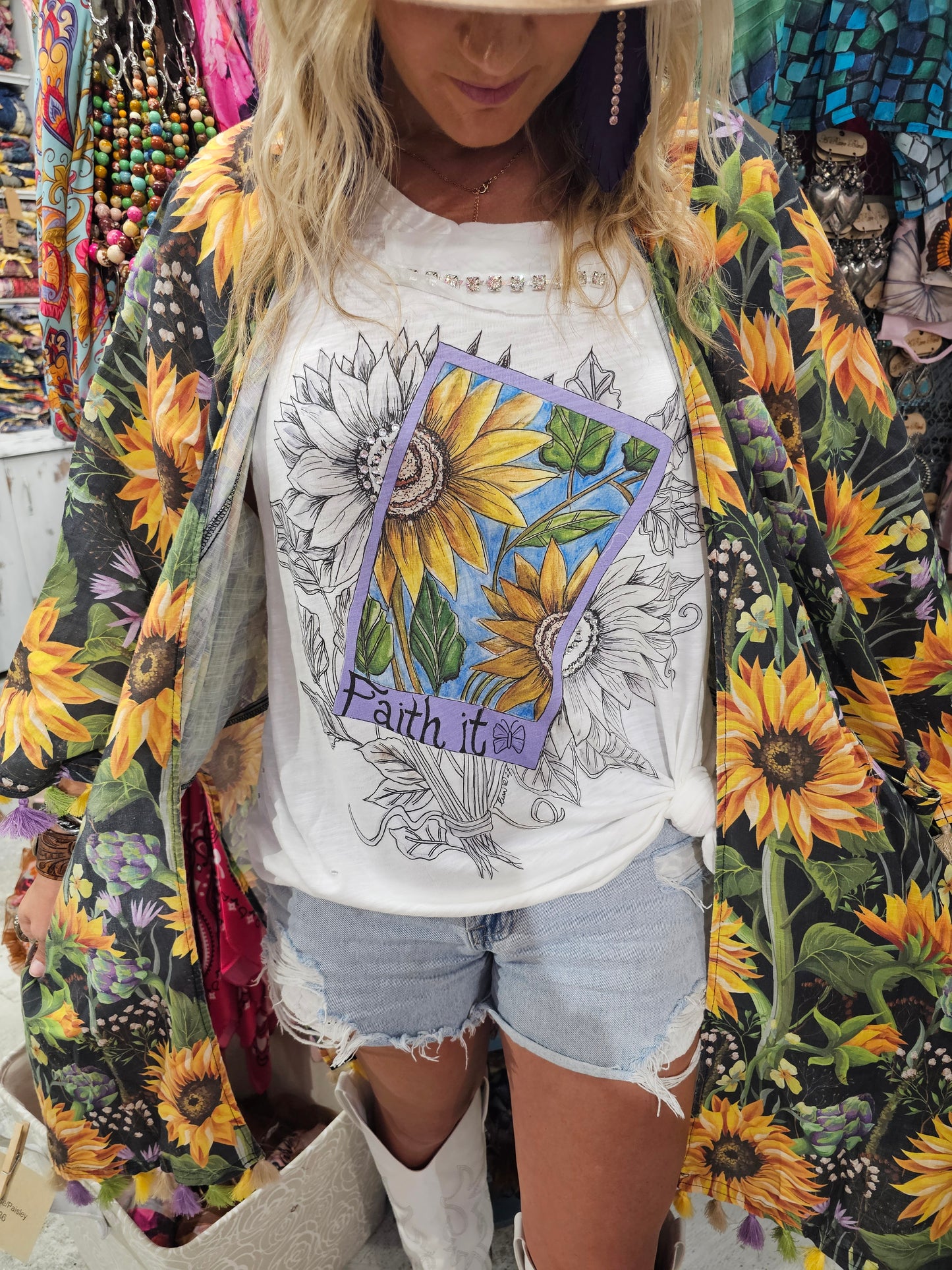 Sunflower and Sunshine Kimono
