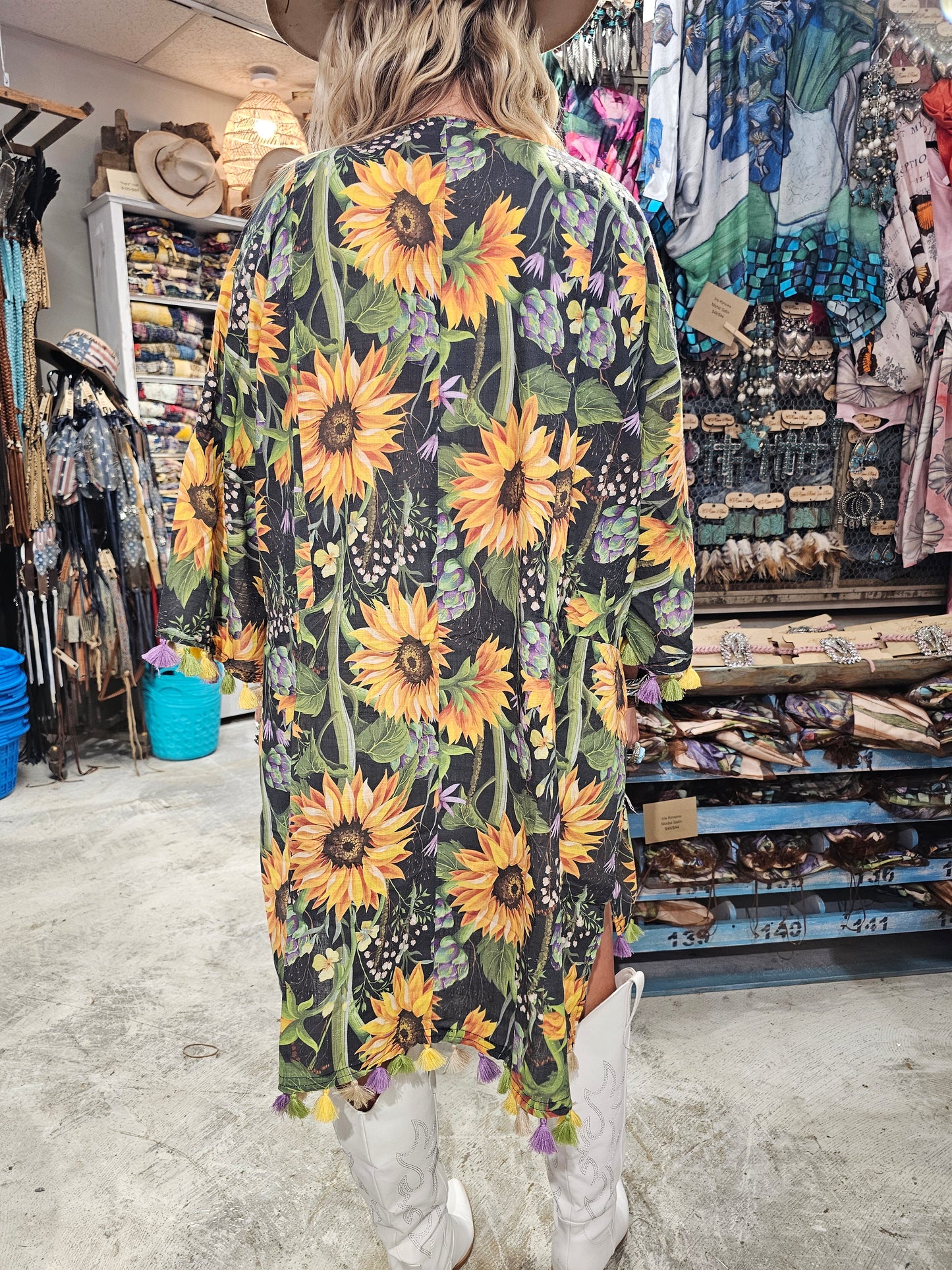 Sunflower and Sunshine Kimono