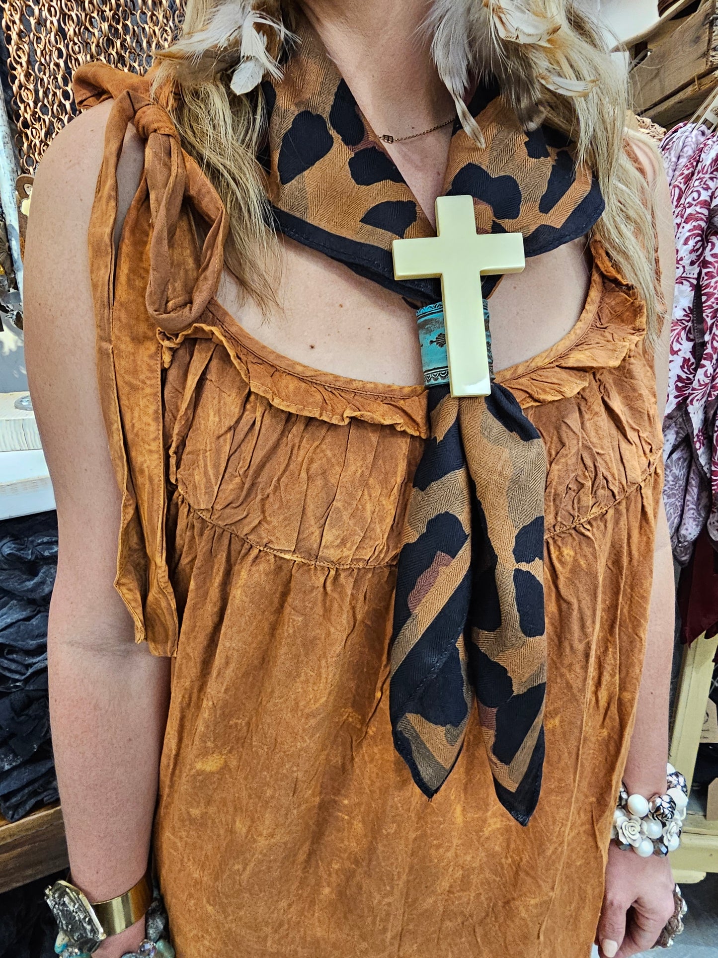 Rust or Black Tuck Dress