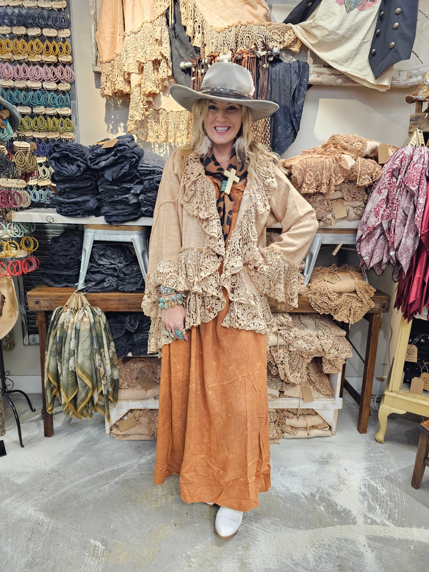 Rust or Black Tuck Dress