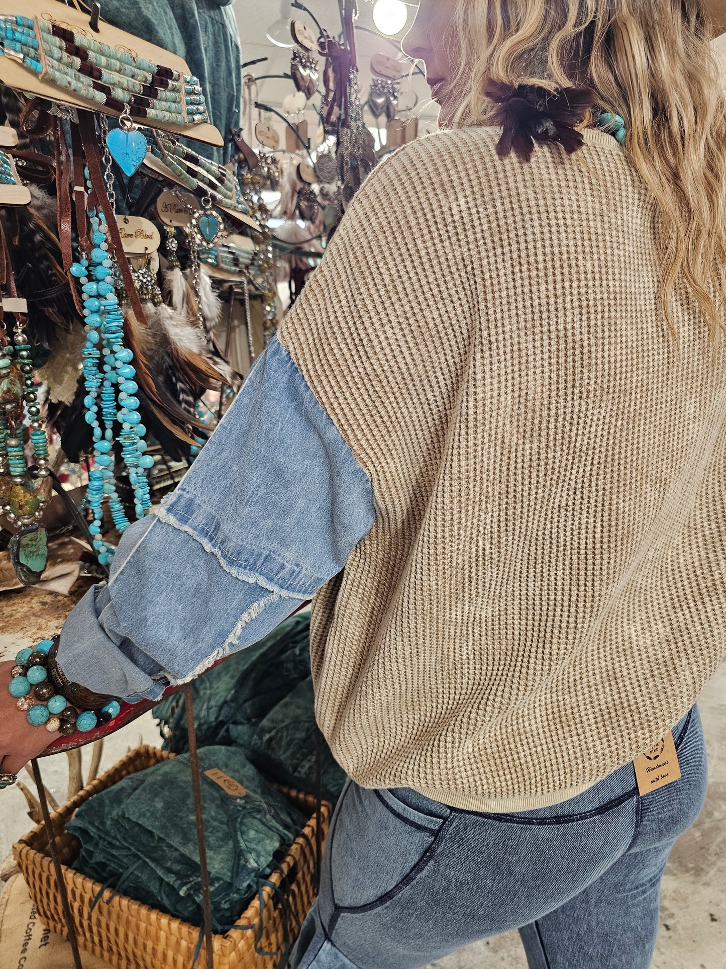 Denim Waffle Jacket