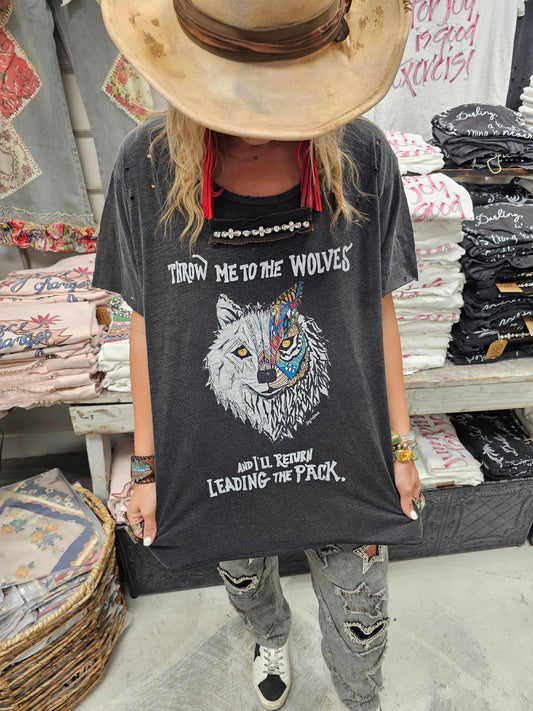 Wolf Pack Distressed Tee