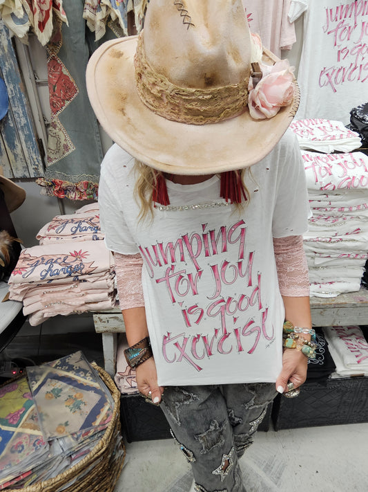 Jumping for Joy Distressed Tee