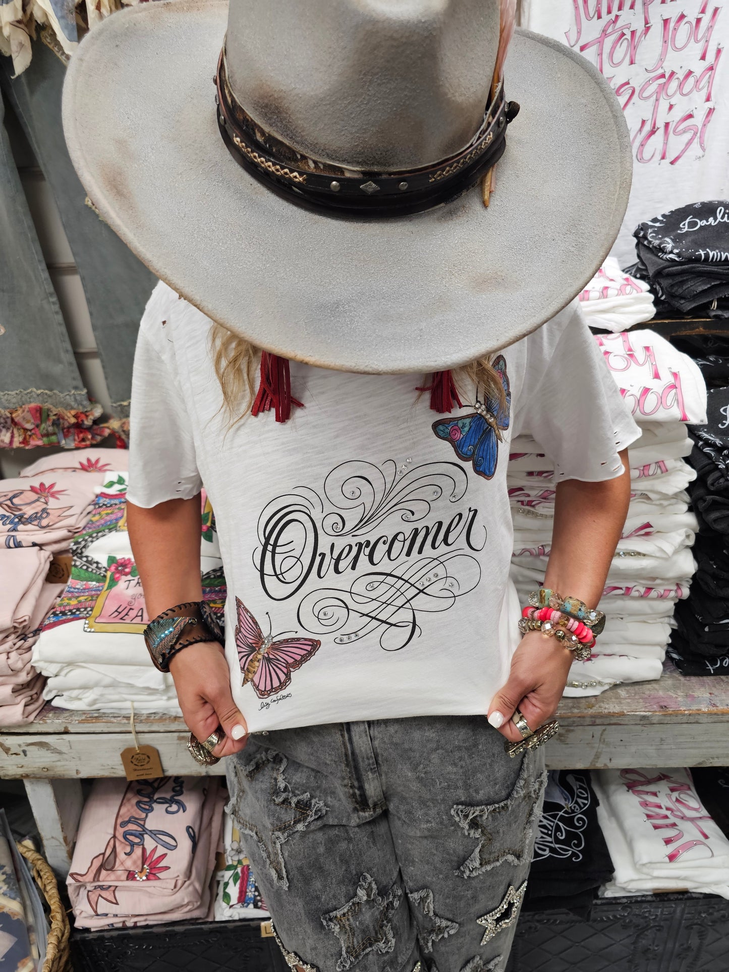 OVERCOMER Tattered Shirt