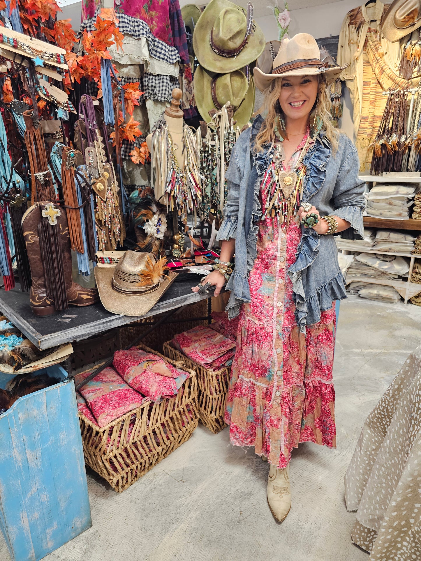 Vintage Distressed Bandana Dress/Duster