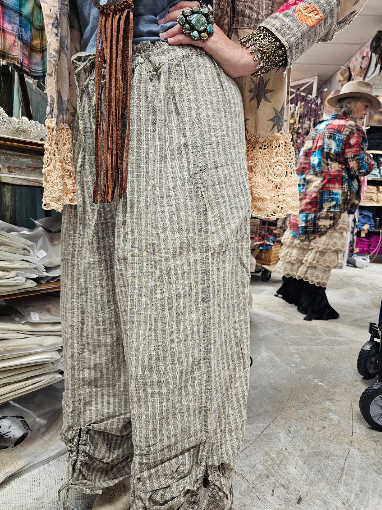 Stripe Peek a Boo Pant