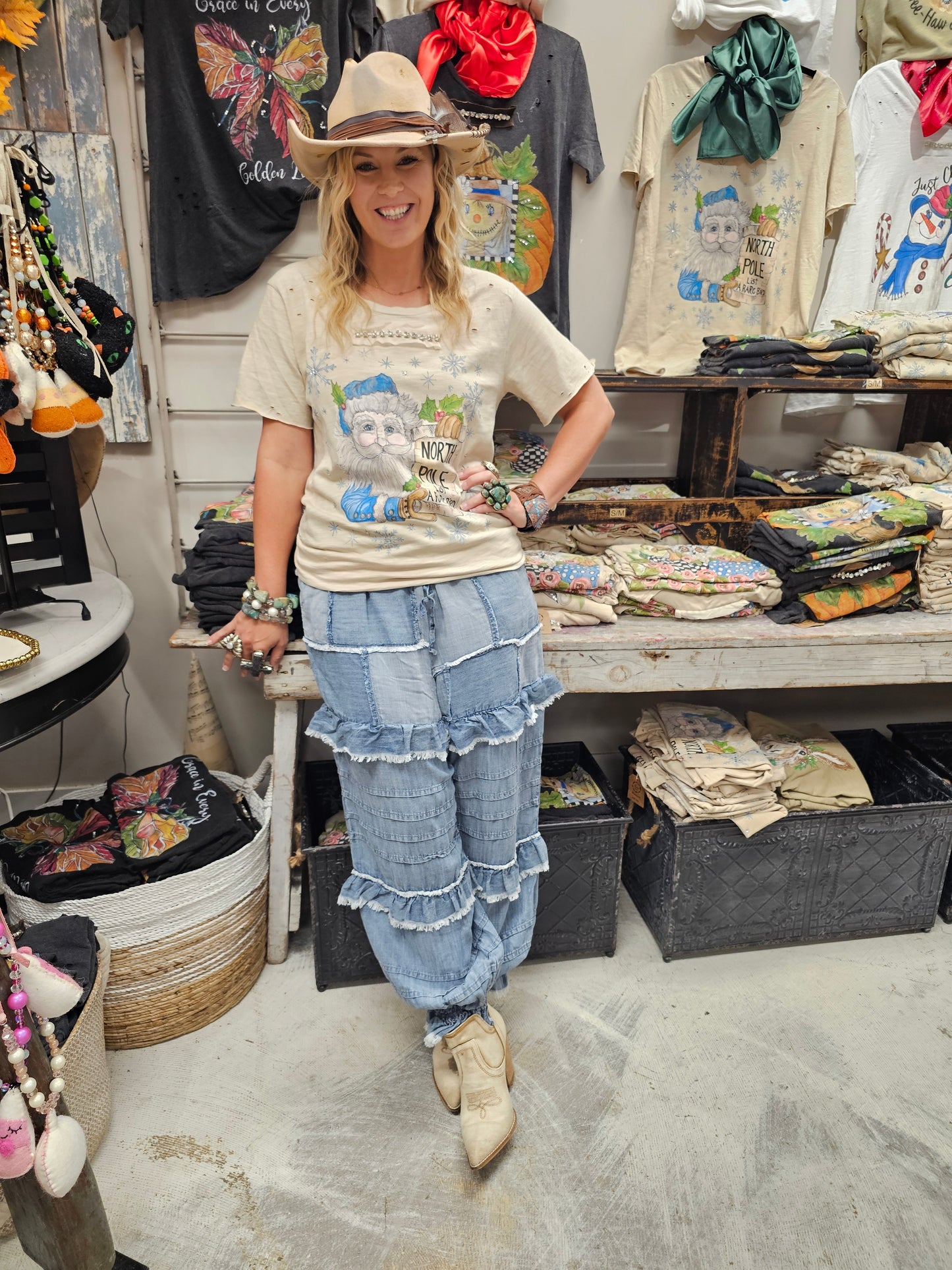 North Pole Santa Tattered Shirt