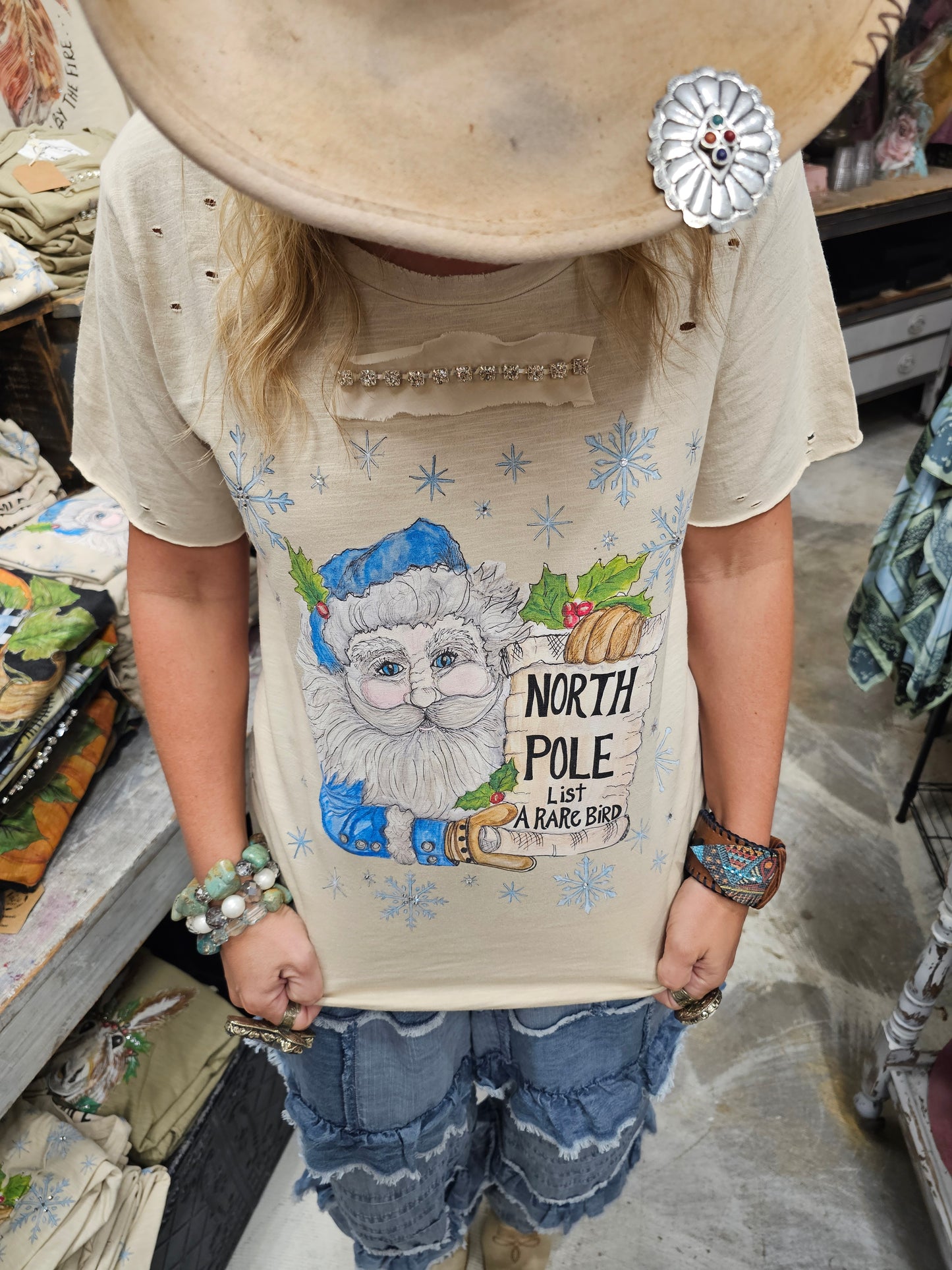 North Pole Santa Tattered Shirt