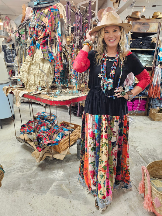 Velvet Patchwork Convertible Skirt/Dress