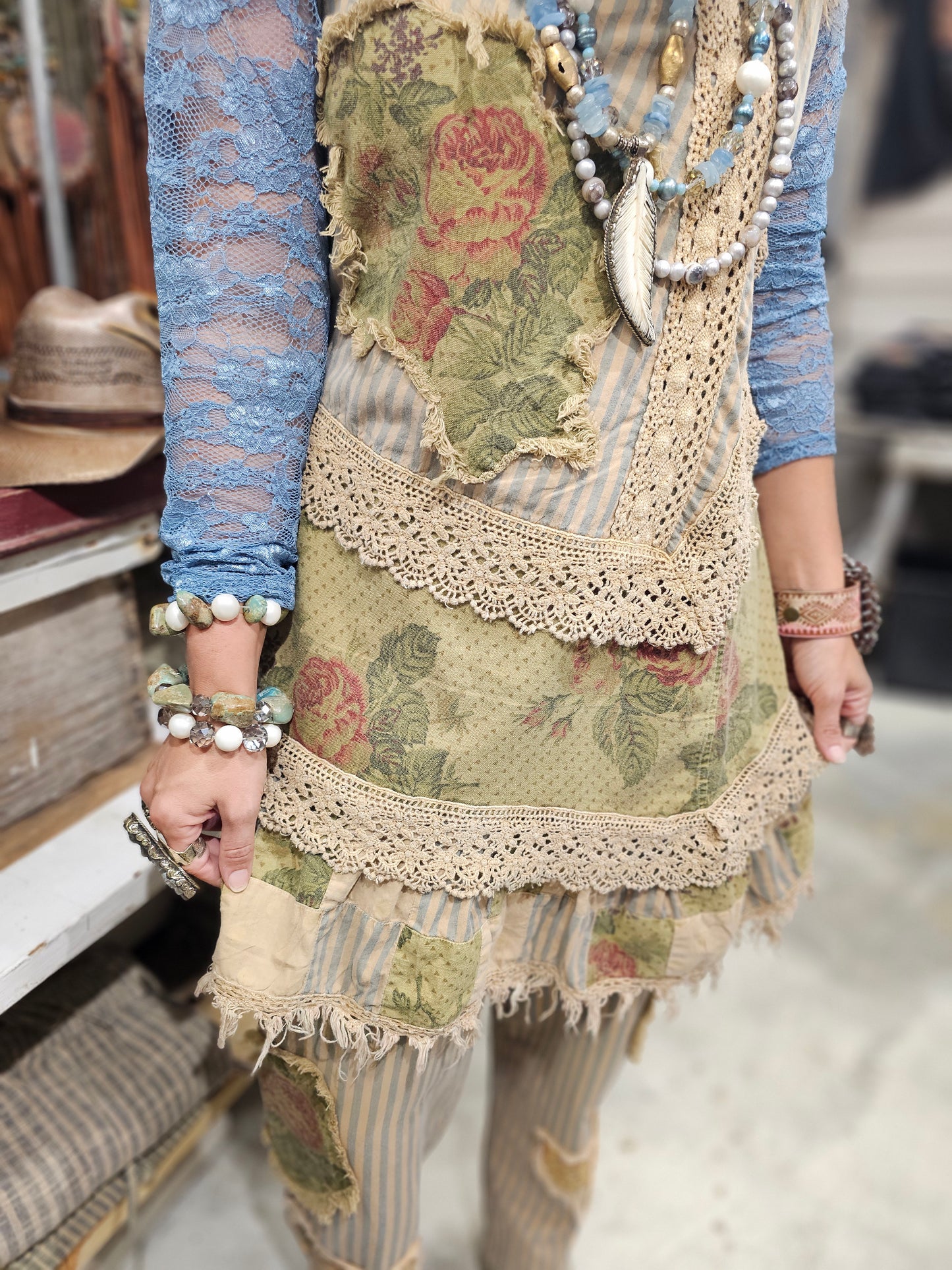 Stripe Butterfly Shirt Dress