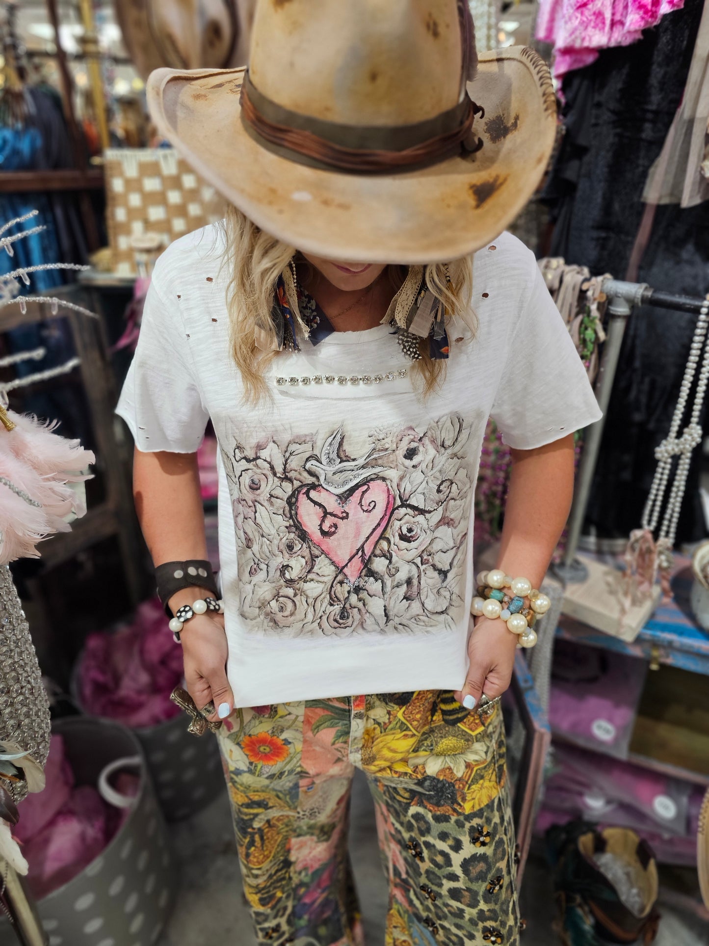 Whispering Dove Tattered Tee