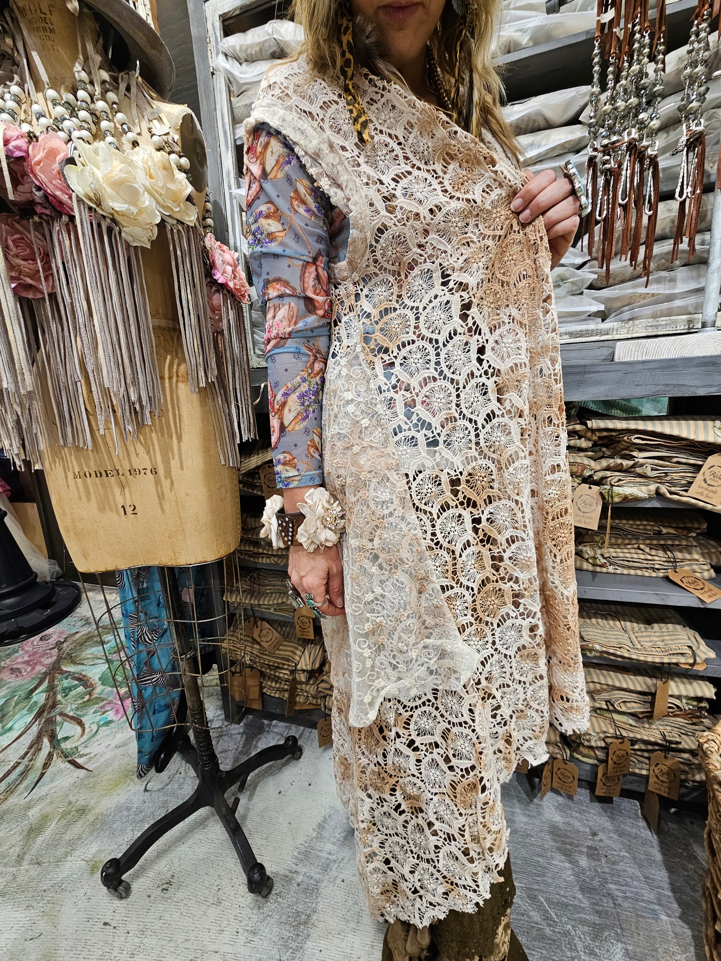 Morning Dove Lace Duster