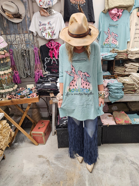 Life is Sweeter Tattered Shirt