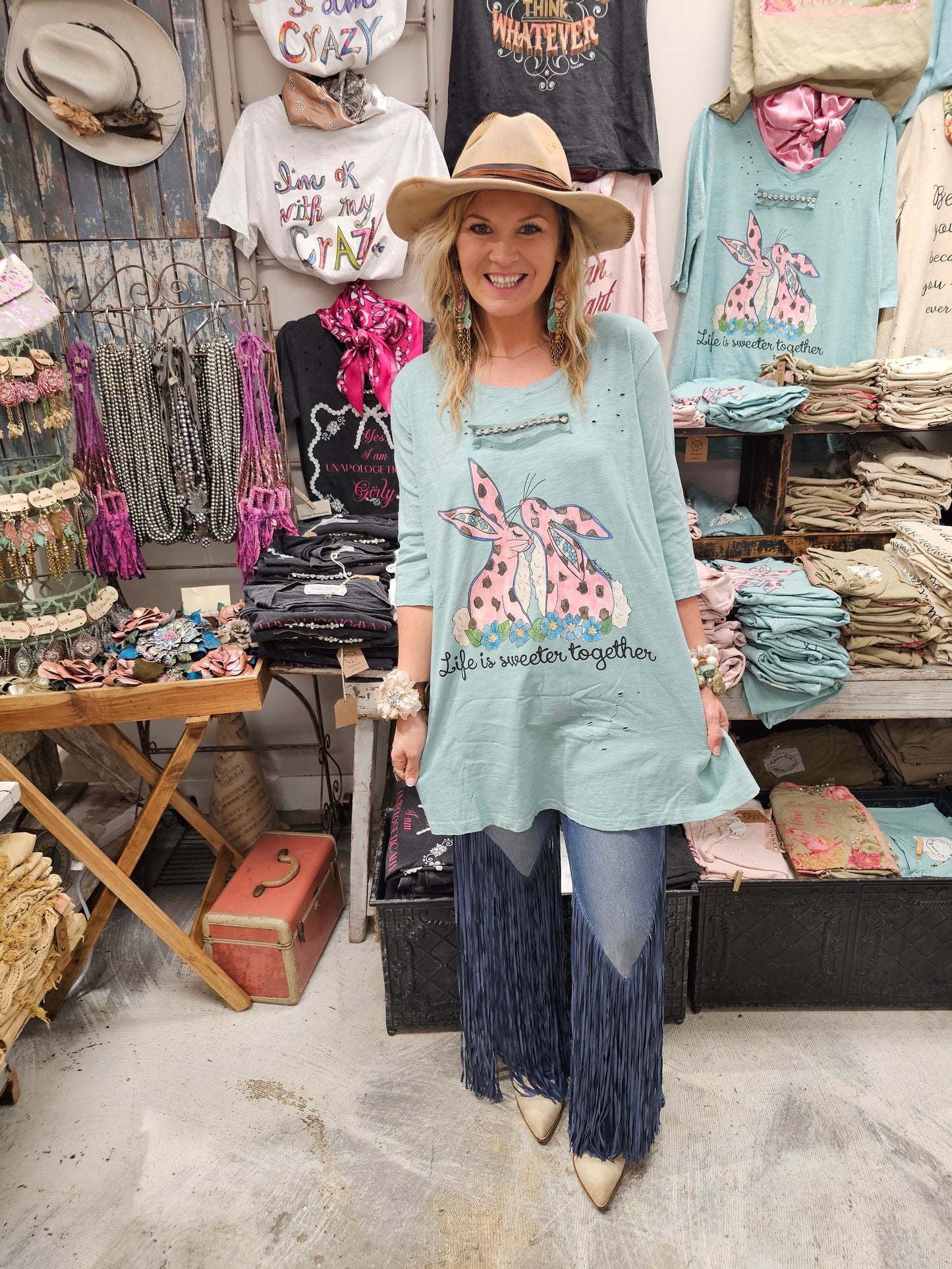 Life is Sweeter Tattered Shirt