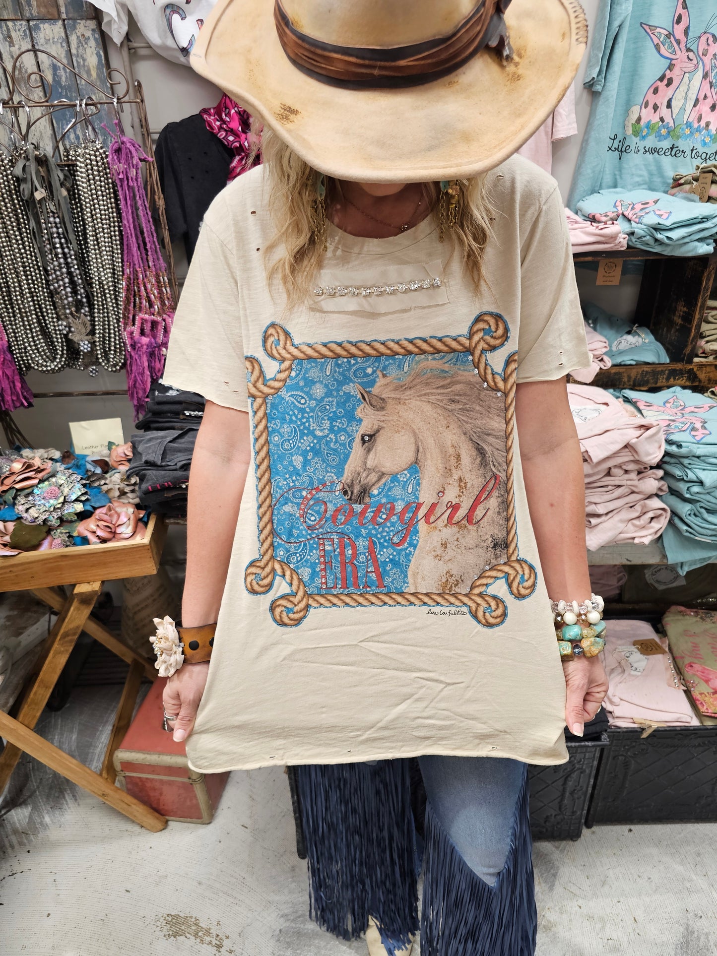 Cowgirl Era Tattered Shirt