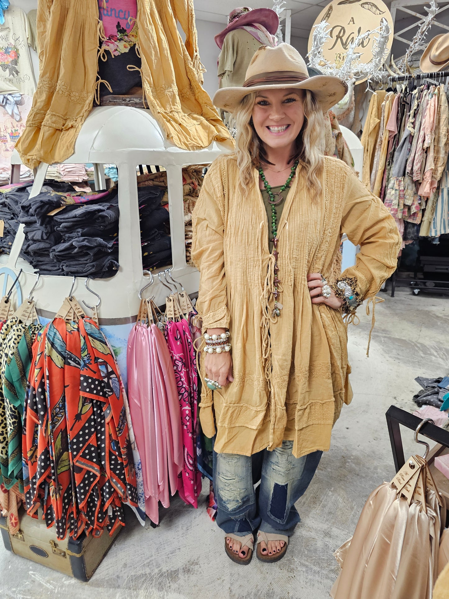 Mustard Tie Top