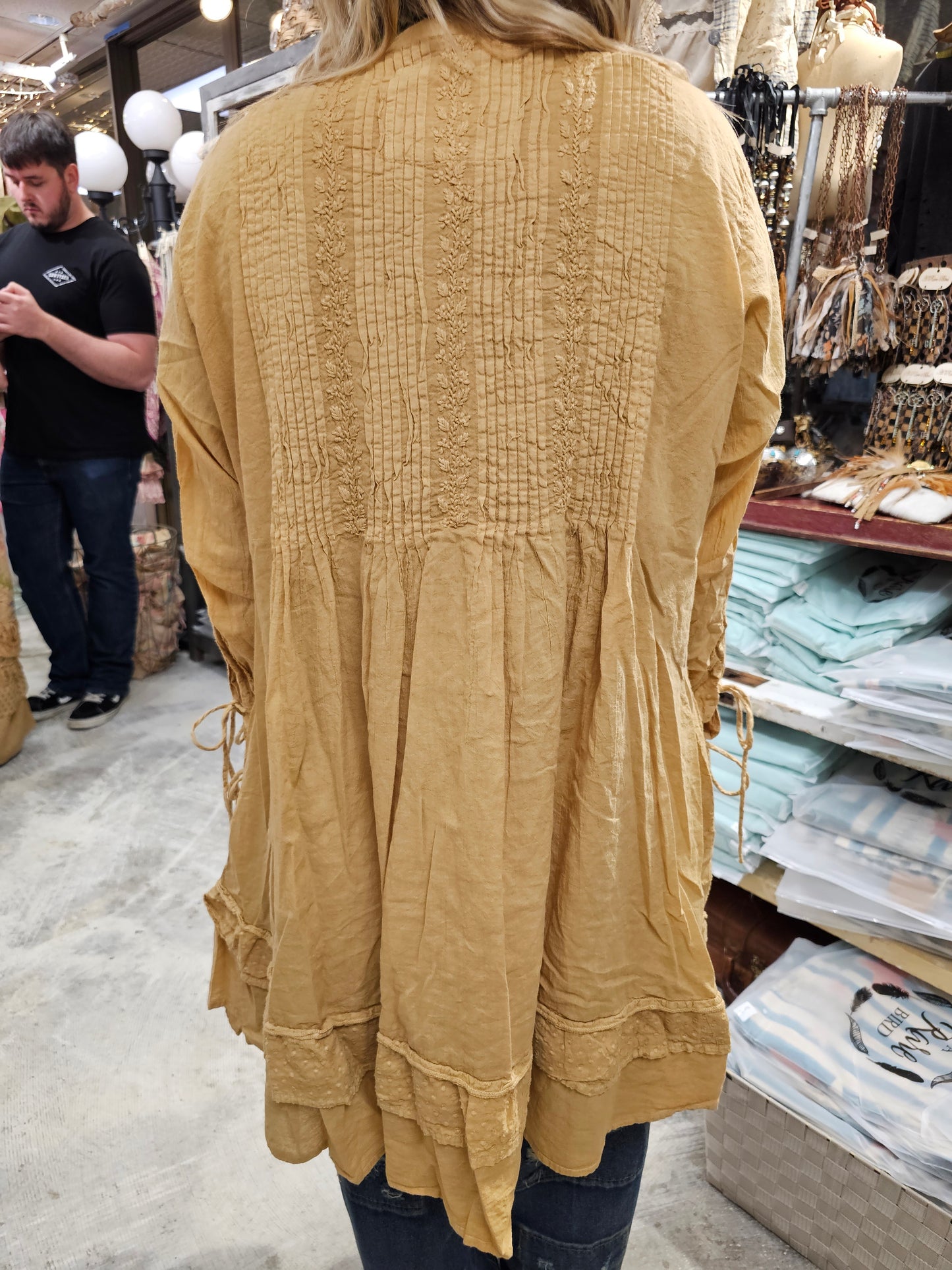 Mustard Tie Top