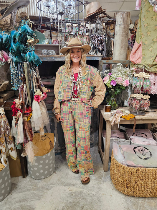 Pink Plaid Paradise Pant