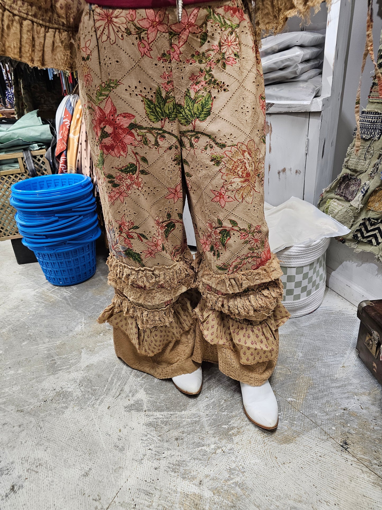 Tattered Flower Pant
