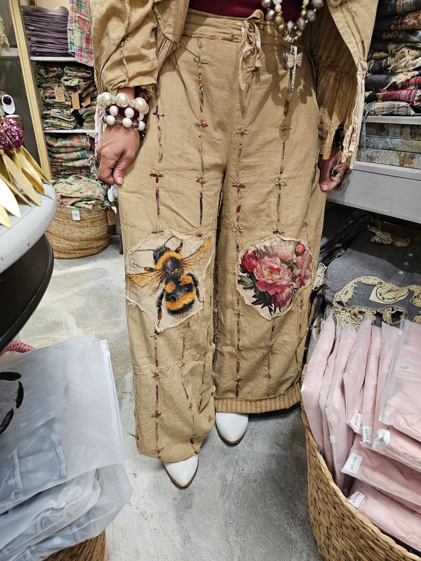 Bumble Bee Rose Pants
