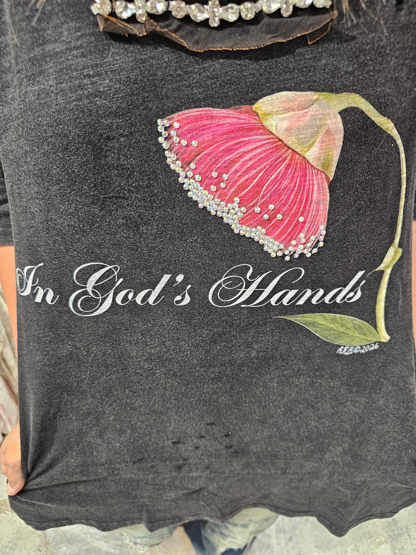 In God's Hands Tattered Tee