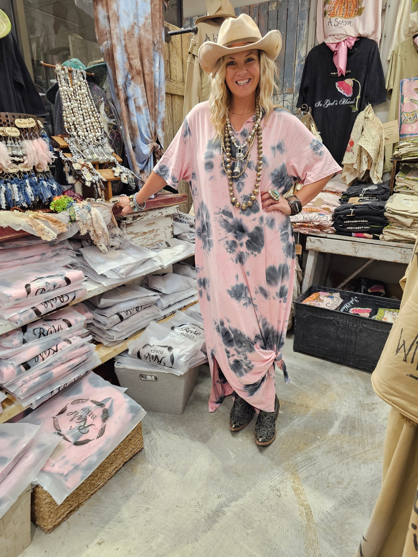Pink Cloud T-Shirt Dress