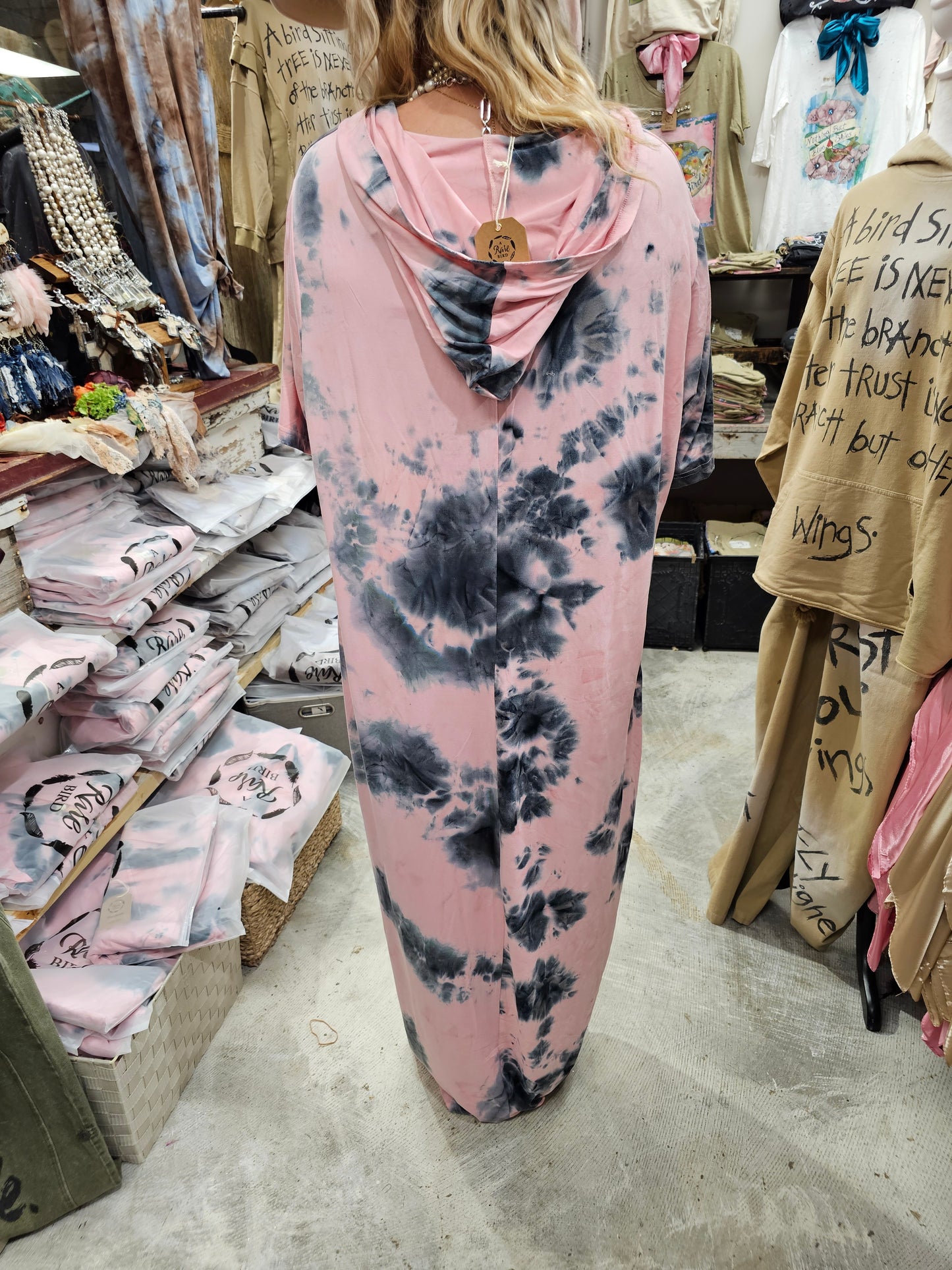 Pink Cloud T-Shirt Dress