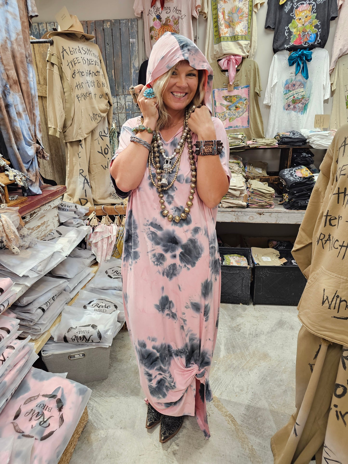 Pink Cloud T-Shirt Dress