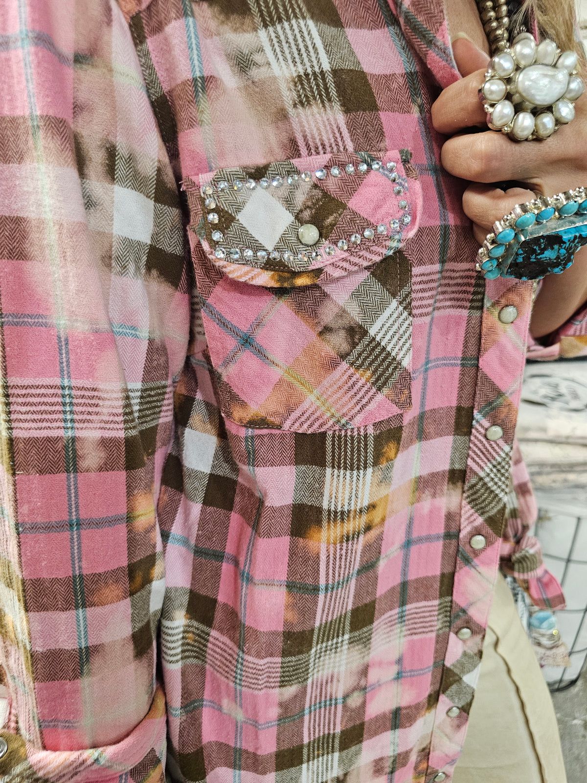 Pink Plaid Snapfront
