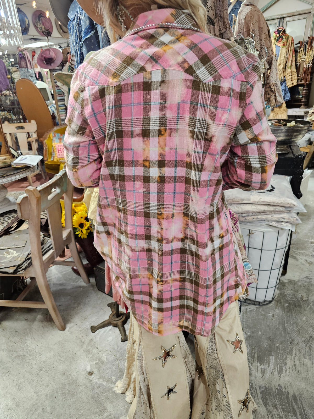 Pink Plaid Snapfront
