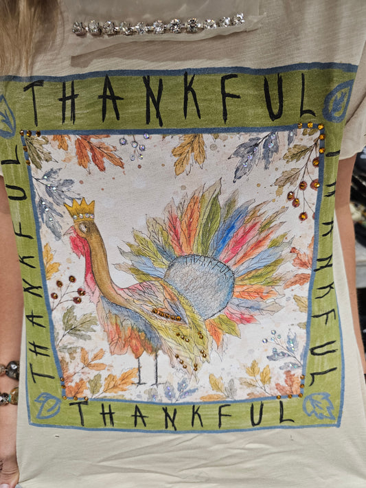 Thankful Turkey Tattered Tee