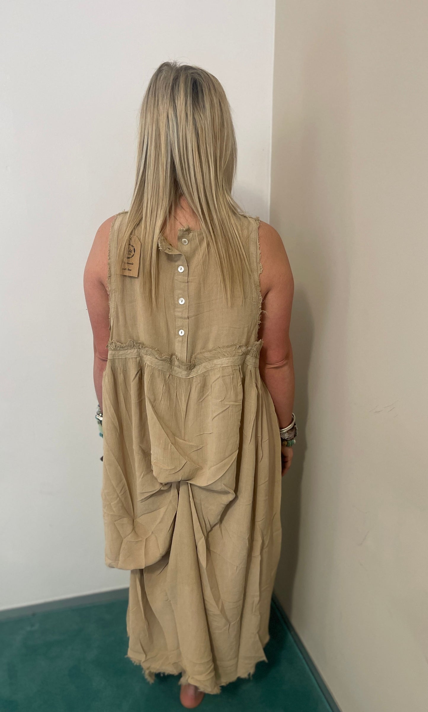 Beautiful Ruffle Linen Dress